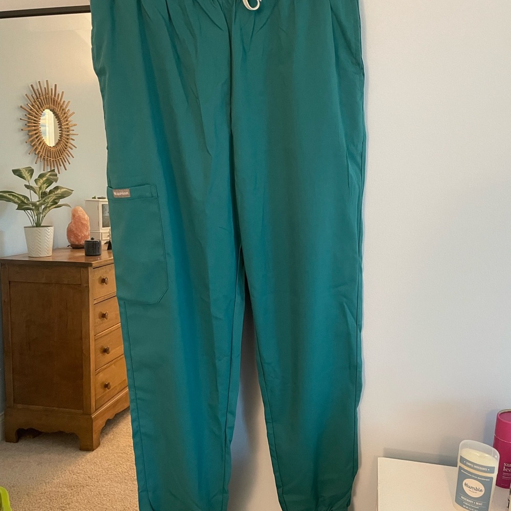 Figs Look-Alike Women’s Teal Scrub Pants with Elastic Waistband